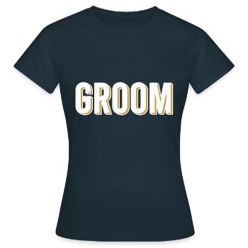 Groom - Frauen T-Shirt - Navy - Vorne - AI Model Female 172 dark (172cm)