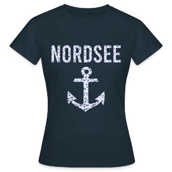 Mer du Nord - T-shirt Femme - marine - Devant - AI Model Female 172 dark (172cm)