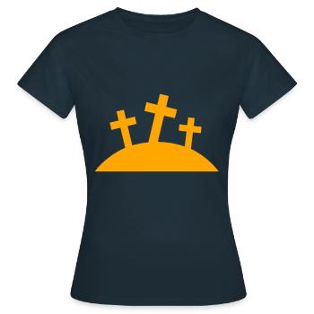 Jésus, Jésus, Jésus chrétien chrétien chrétien chrétien - T-shirt Femme - marine - Devant - AI Model Female 172 dark (172cm)