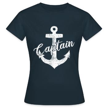 Capitaine - T-shirt Femme - marine - Devant - AI Model Female 172 dark (172cm)