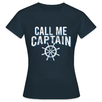 Capitaine - T-shirt Femme - marine - Devant - AI Model Female 172 dark (172cm)