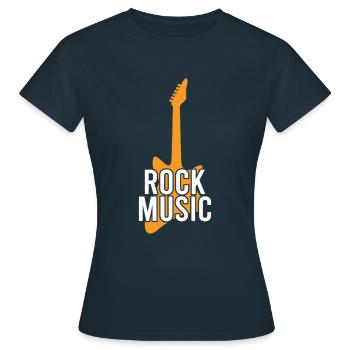 Rock Music - Women's T-Shirt - navy - Front - AI Model Female 172 dark (172cm)