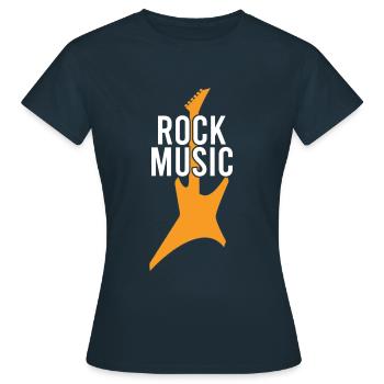 Rock Music - Women's T-Shirt - navy - Front - AI Model Female 172 dark (172cm)