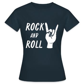Rock and Roll - T-shirt Femme - marine - Devant - AI Model Female 172 dark (172cm)