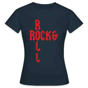 Rock and Roll - T-shirt Femme - marine - Devant - AI Model Female 172 dark (172cm)