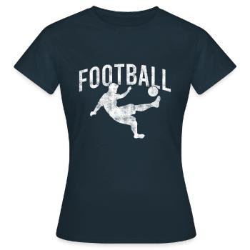 Football de football - T-shirt Femme - marine - Devant - AI Model Female 172 dark (172cm)