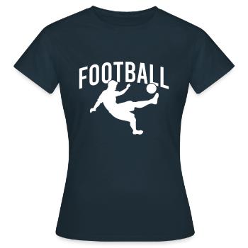 Football de football - T-shirt Femme - marine - Devant - AI Model Female 172 dark (172cm)