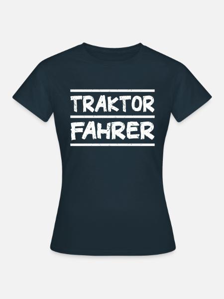 Traktor Fahrer - Frauen T-Shirt - Navy