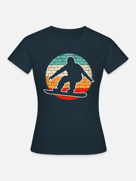 Snowboarding Retro - Frauen T-Shirt - Navy