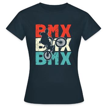 BMX - Frauen T-Shirt - Navy - Vorne - AI Model Female 172 dark (172cm)