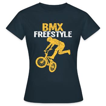 BMX freestyle - T-shirt Femme - marine - Devant - AI Model Female 172 dark (172cm)