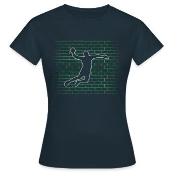 handball - T-shirt Femme - marine - Devant - AI Model Female 172 dark (172cm)