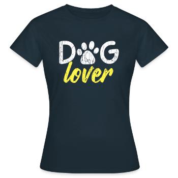Amoureux des chiens - T-shirt Femme - marine - Devant - AI Model Female 172 dark (172cm)