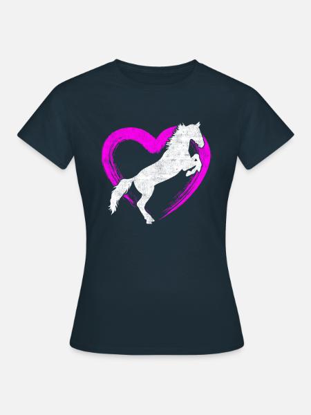 Pferd Pferdeliebe - Frauen T-Shirt - Navy