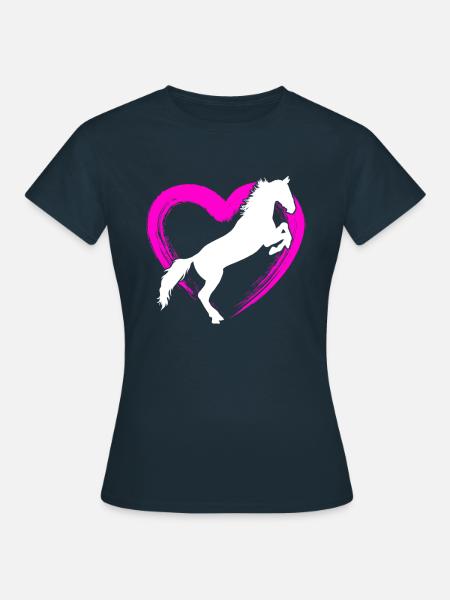 Pferd Pferdeliebe - Frauen T-Shirt - Navy