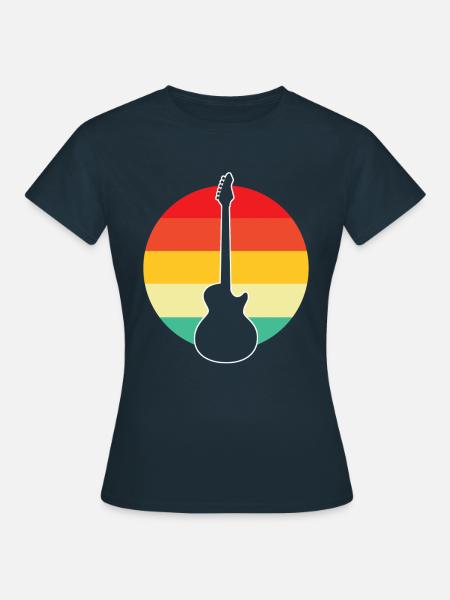 E Gitarre Retro - Frauen T-Shirt - Navy