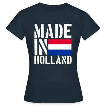 Holland Holländer Lustiger Spruch - Frauen T-Shirt - Navy - Vorne - AI Model Female 172 dark (172cm)