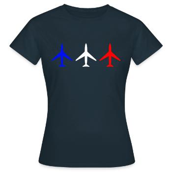 Airplane Airplanes - Women's T-Shirt - navy - Front - AI Model Female 172 dark (172cm)