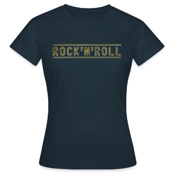 Rock n Roll - T-shirt Femme - marine - Devant - AI Model Female 172 dark (172cm)
