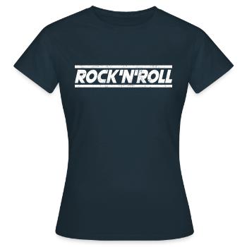 Rock n Roll - T-shirt Femme - marine - Devant - AI Model Female 172 dark (172cm)