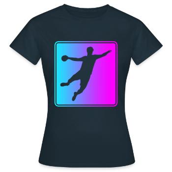 Handball Logo - T-shirt Femme - marine - Devant - AI Model Female 172 dark (172cm)