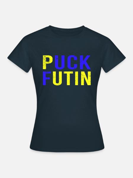 Ukraine Solidarisch gegen den Krieg - Frauen T-Shirt - Navy