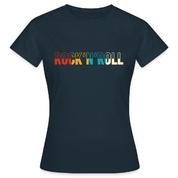 Rock n Roll Retro - Women's T-Shirt - navy - Front - AI Model Female 172 dark (172cm)