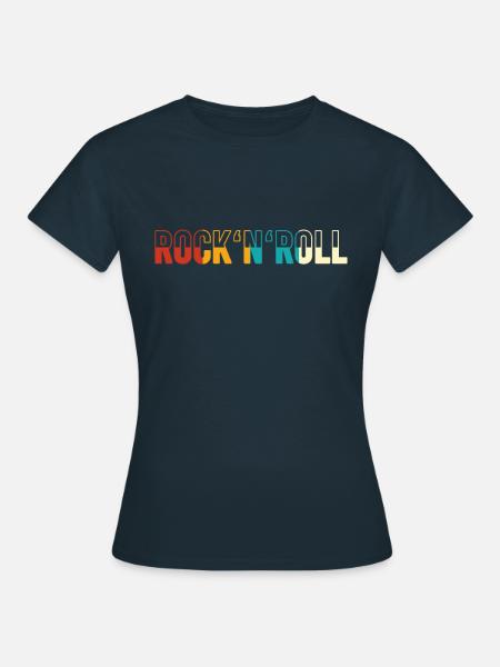 Rock n Roll Retro - Frauen T-Shirt - Navy