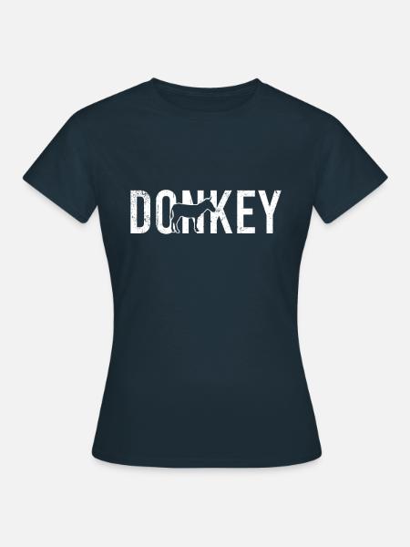 Esel donkey - Frauen T-Shirt - Navy