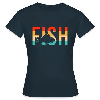 Poisson poisson - T-shirt Femme - marine - Devant - AI Model Female 172 dark (172cm)