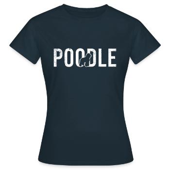 Caniche caniche - T-shirt Femme - marine - Devant - AI Model Female 172 dark (172cm)