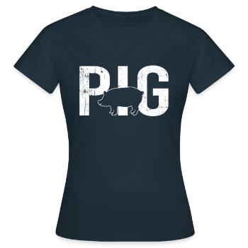 Pig pig - Women's T-Shirt - navy - Front - AI Model Female 172 dark (172cm)