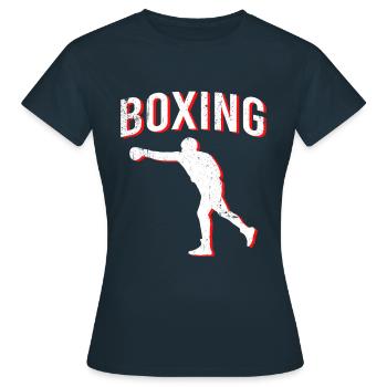 Boxe boxe - T-shirt Femme - marine - Devant - AI Model Female 172 dark (172cm)