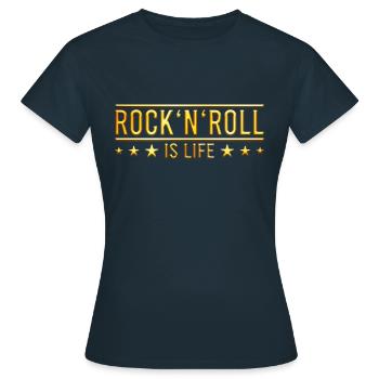 Rock n Roll - T-shirt Femme - marine - Devant - AI Model Female 172 dark (172cm)