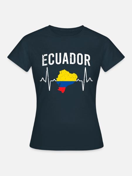 Ecuador Herzschlag - Frauen T-Shirt - Navy