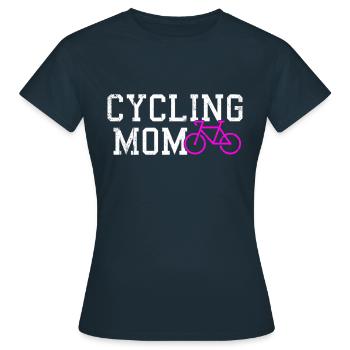 cycling mom - Frauen T-Shirt - Navy - Vorne - AI Model Female 172 dark (172cm)