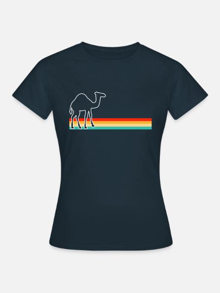Dromedar Retro - Frauen T-Shirt - Navy