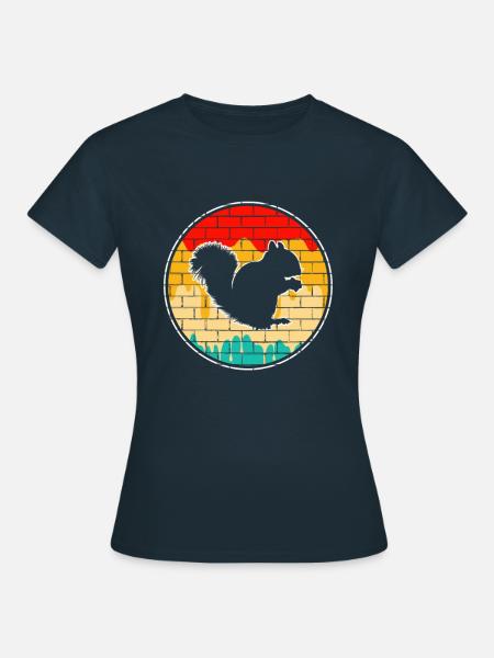Eichhörnchen Retro - Frauen T-Shirt - Navy