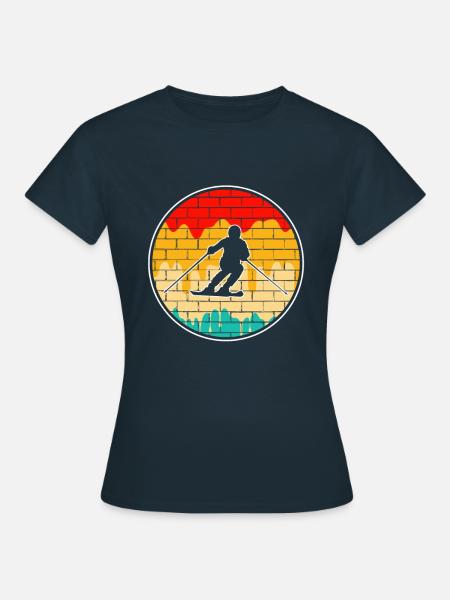 Ski Retro - Frauen T-Shirt - Navy