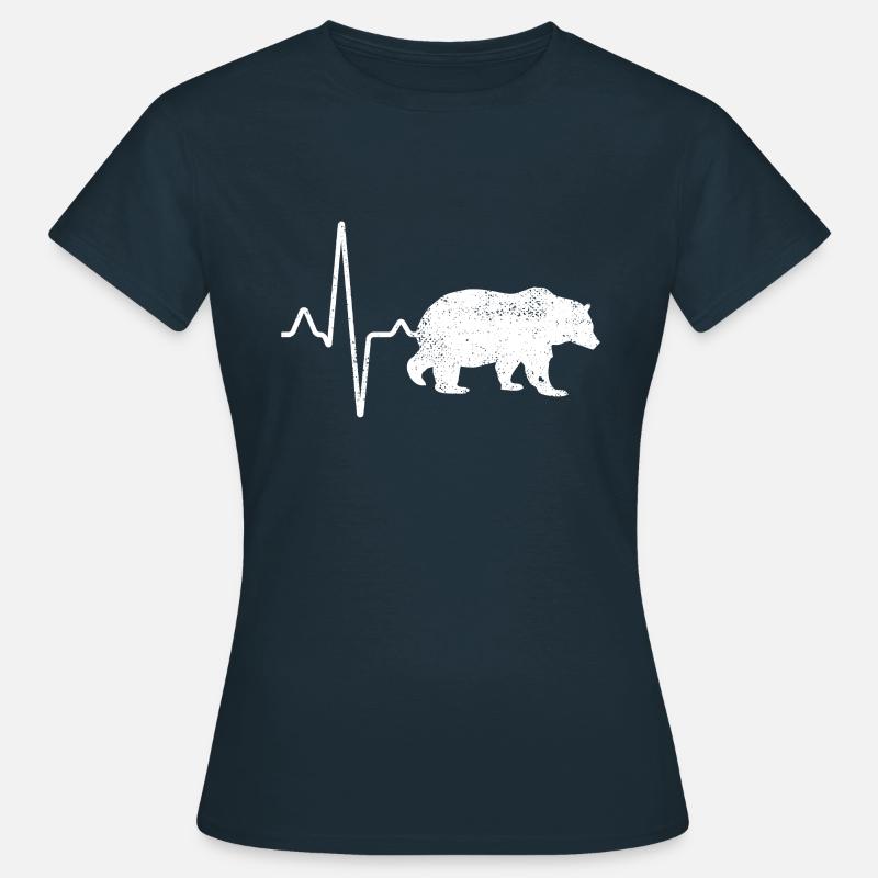 Bear Heartbeat - Maglietta da donna - navy