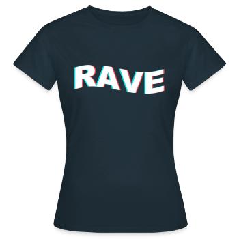Rave Raver - T-shirt Femme - marine - Devant - AI Model Female 172 dark (172cm)