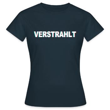 Techno Party Verstrahlt - Frauen T-Shirt - Navy - Vorne - AI Model Female 172 dark (172cm)