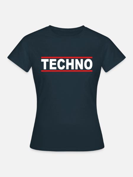 Techno - Frauen T-Shirt - Navy
