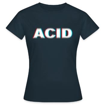 Techno Acide - T-shirt Femme - marine - Devant - AI Model Female 172 dark (172cm)