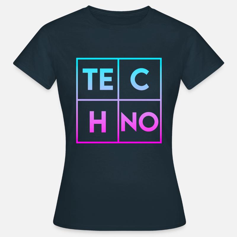 Techno - Frauen T-Shirt - Navy