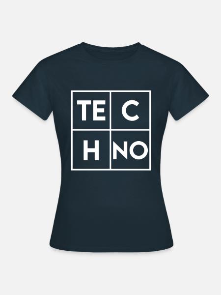 Techno - Frauen T-Shirt - Navy