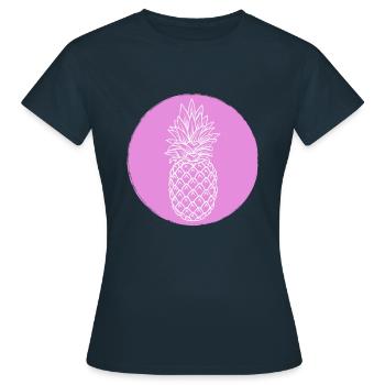 Ananas - T-shirt Femme - marine - Devant - AI Model Female 172 dark (172cm)