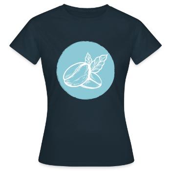 Café Grain de café - T-shirt Femme - marine - Devant - AI Model Female 172 dark (172cm)
