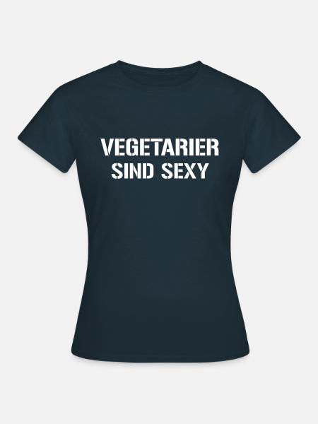 Vegetarier Spruch - Frauen T-Shirt - Navy