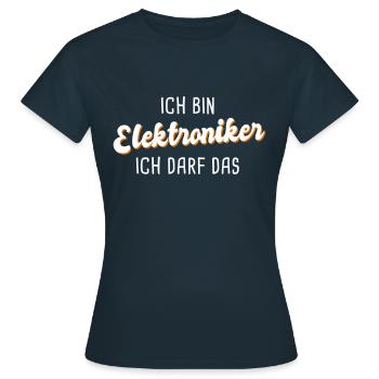 Elektroniker - Frauen T-Shirt - Navy - Vorne - AI Model Female 172 dark (172cm)